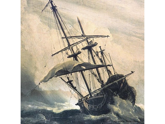 Driemaster op zware zee - afbeelding 3 van  5