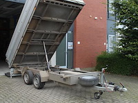 Driezijdige kipper aanhanger humbaur htk 3000.37 met kenteken 84-ws-gp. - afbeelding 2 van  8
