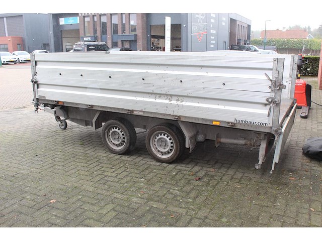 Driezijdige kipper aanhanger humbaur htk 3000.37 met kenteken 84-ws-gp. - afbeelding 5 van  8