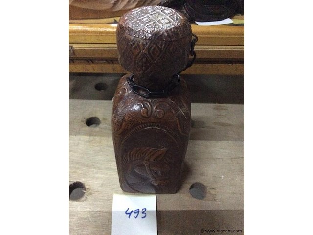 Drinkfles lederen omhulsel jacht - afbeelding 1 van  6