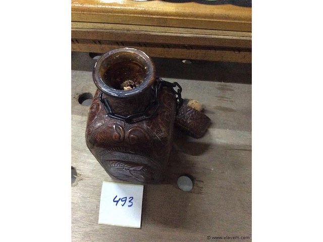 Drinkfles lederen omhulsel jacht - afbeelding 2 van  6