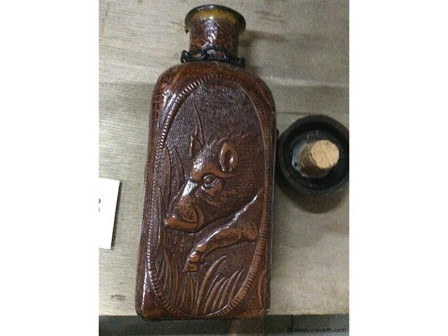 Drinkfles lederen omhulsel jacht - afbeelding 5 van  6