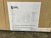 Drl 250742 elektr. badkamerradiator claudia (763mm) 760x400mm 400w wit ral9016 verkort snoer 25cm - afbeelding 4 van  5