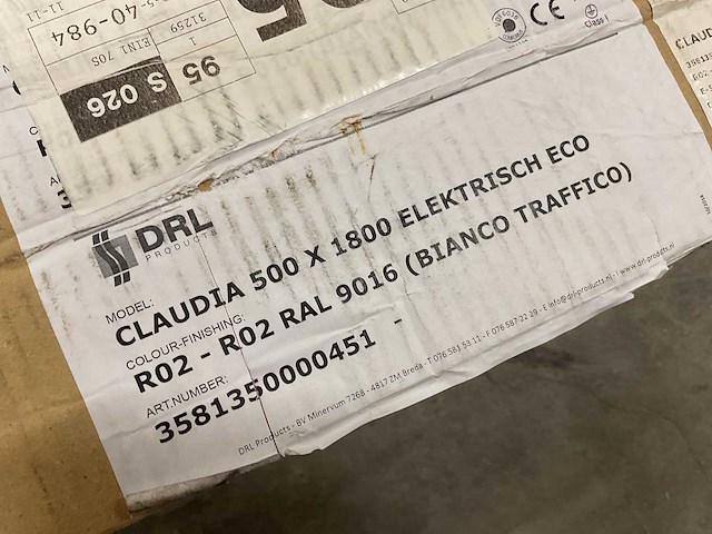 Drl claudia eco 500x1800mm elektrische designradiator - afbeelding 3 van  3