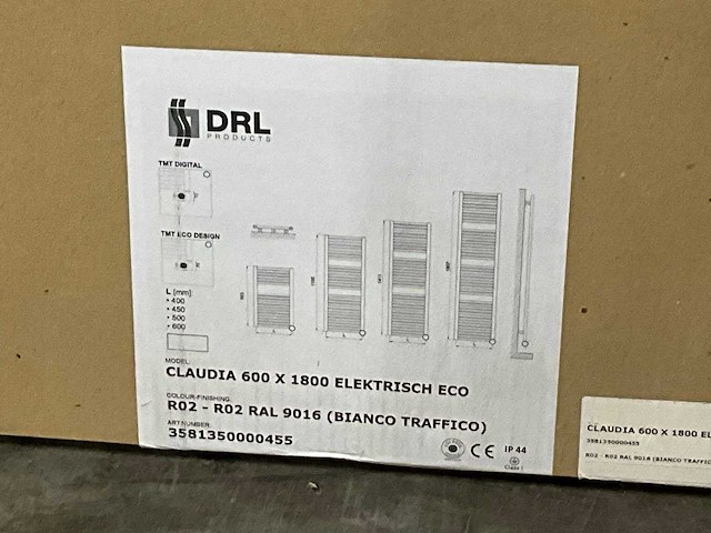 Drl claudia eco dd elektrische radiator 1807x600 - afbeelding 4 van  5