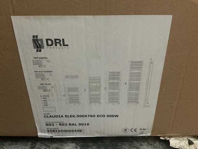 Drl claudia elektrische designradiator 76cm - afbeelding 3 van  3