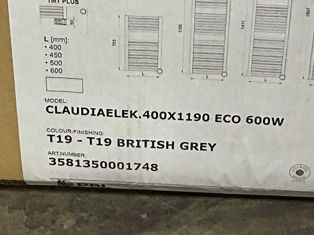 Drl e-comfort claudia designradiator 1200x400 600 - afbeelding 4 van  6