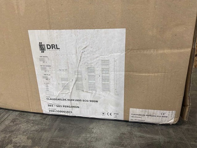 Drl e-comfort claudia ecodesign elektrische radiator / 1800 x 400 / 900 watt - afbeelding 4 van  4