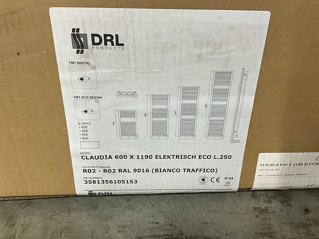 Drl v221891 elektr. rad. claudia ecodd 1195x600 900w snoer 25cm - afbeelding 4 van  6