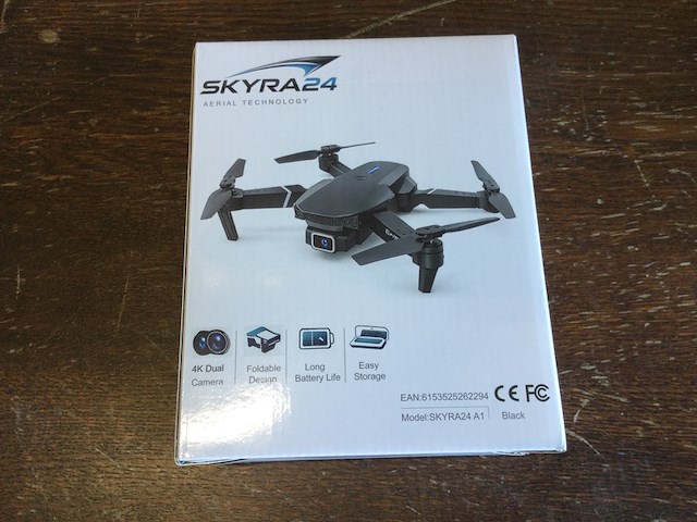 Drone, 4k dubbele camera, skyra 24, zwart - afbeelding 2 van  2