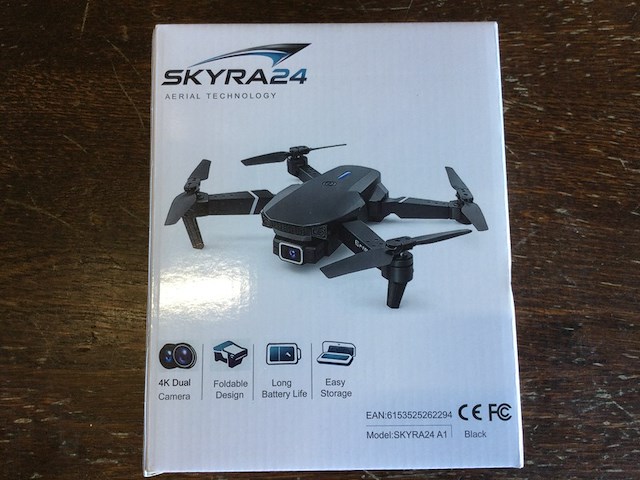 Drone, 4k dubbele camera, skyra 24, zwart - afbeelding 1 van  2