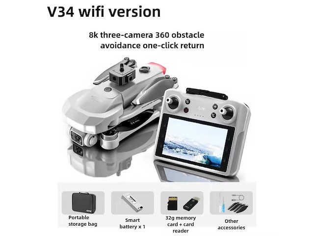 Drone 8k three camera (10x) - afbeelding 7 van  9