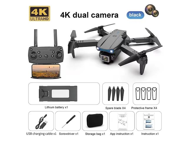 Drone dual camera, s28, grijs - afbeelding 9 van  10