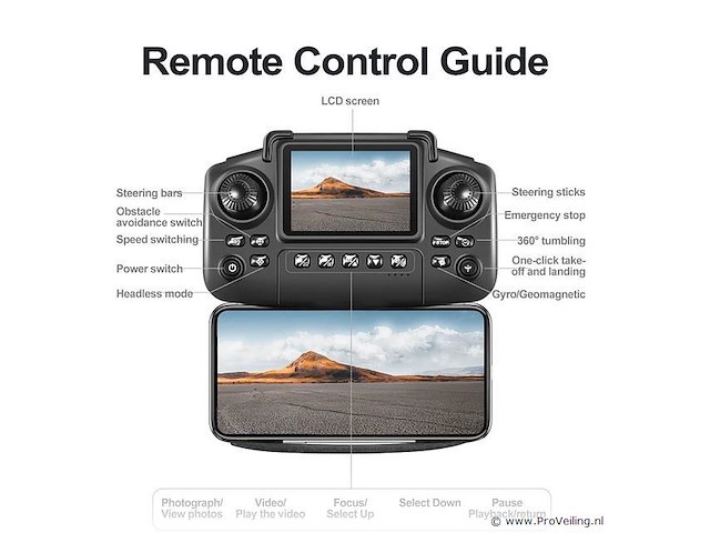 Drone max - 4k camera drone - controller met scherm - afbeelding 4 van  11