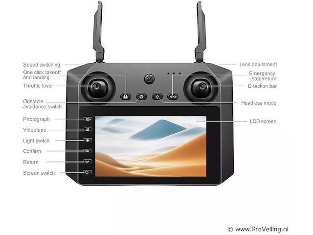 Drone met 4k camera & 6k optical zoom met groot scherm controller - afbeelding 3 van  5