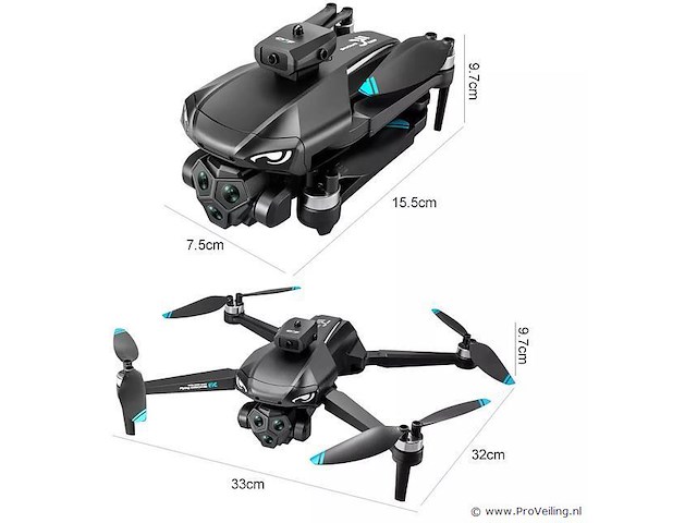 Drone met hd camera 4k - 6k optical zoom - big screen controller - afbeelding 4 van  6