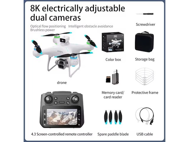 Drone professional 8k dual camera sii2, wit - afbeelding 2 van  8