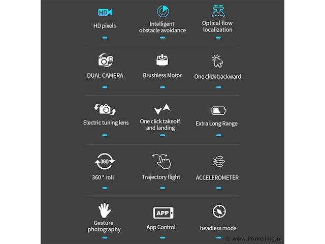 Drone s met 4k camera, dubbele camera, obstacle avoidance & 1 batterij - zwart - afbeelding 4 van  5