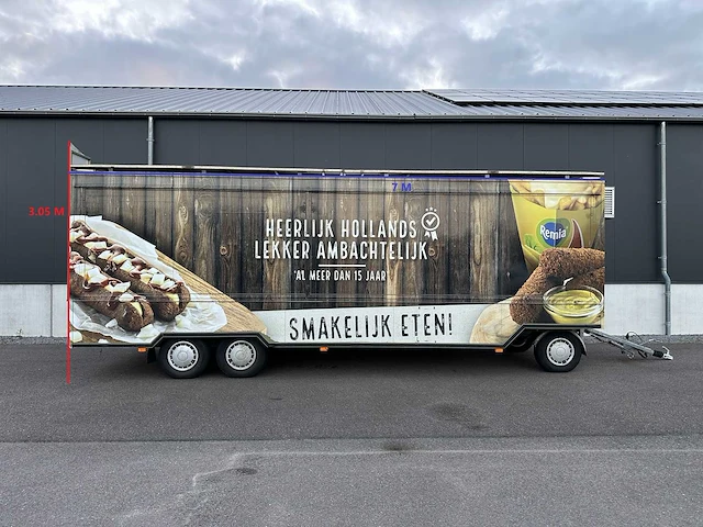 Drowa dr3503/2 frietaanhangwagen / foodtruck met grote koelcel 29-wf-dx - afbeelding 4 van  35