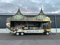 Drowa dr3503/2 frietaanhangwagen / foodtruck met grote koelcel 29-wf-dx