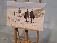 Druk op canvas, reproductie van anton mauve, morgenrit langs het strand - afbeelding 3 van  6
