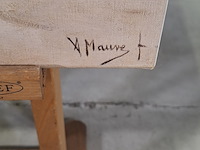 Druk op canvas, reproductie van anton mauve, morgenrit langs het strand - afbeelding 4 van  6