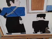 Druk op canvas, reproductie van bart van der leck, bedelvolk - afbeelding 4 van  7