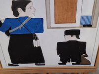 Druk op canvas, reproductie van bart van der leck, bedelvolk - afbeelding 4 van  7