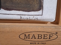 Druk op canvas, reproductie van bart van der leck, bedelvolk - afbeelding 5 van  7