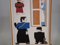 Druk op canvas, reproductie van bart van der leck, bedelvolk - afbeelding 1 van  7