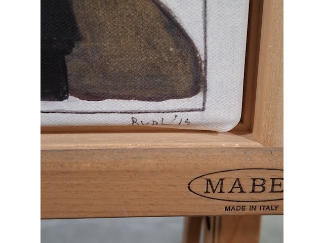 Druk op canvas, reproductie van bart van der leck, bedelvolk - afbeelding 5 van  7