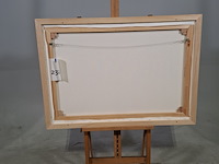 Druk op canvas, reproductie van mondriaan, avond (de rode boom) - afbeelding 6 van  6