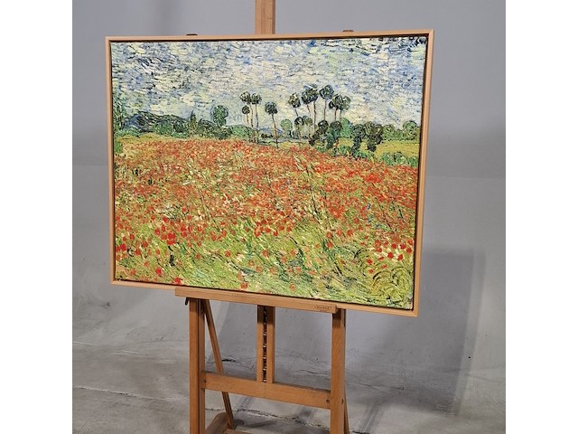 Druk op canvas, reproductie van vincent van gogh, papaverveld - afbeelding 3 van  7