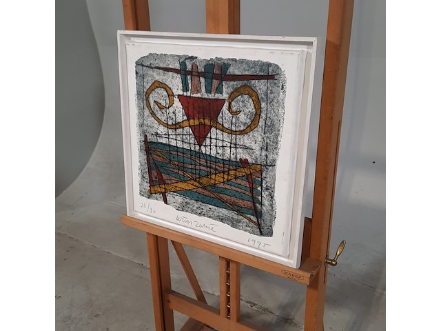 Druk op canvas, wim zurné, hekwerk 26/30, 1995 - afbeelding 3 van  9