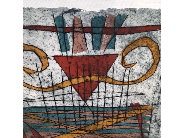 Druk op canvas, wim zurné, hekwerk 26/30, 1995 - afbeelding 4 van  9