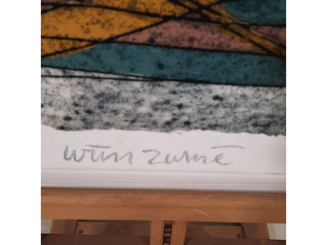 Druk op canvas, wim zurné, hekwerk 26/30, 1995 - afbeelding 5 van  9