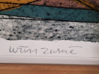 Druk op canvas, wim zurné, hekwerk 26/30, 1995 - afbeelding 5 van  9