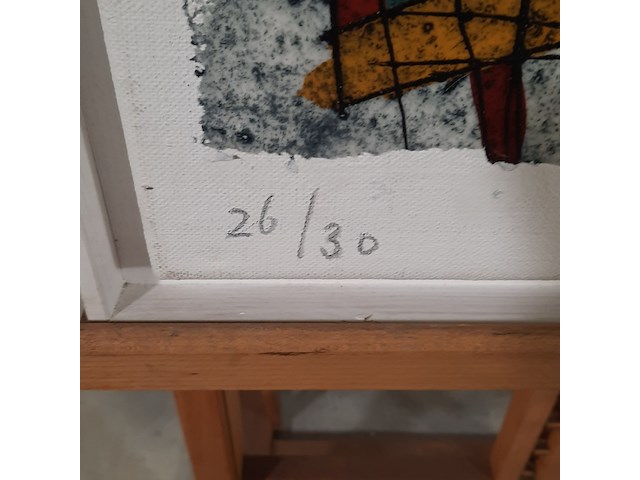 Druk op canvas, wim zurné, hekwerk 26/30, 1995 - afbeelding 6 van  9