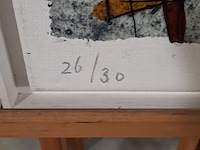 Druk op canvas, wim zurné, hekwerk 26/30, 1995 - afbeelding 6 van  9