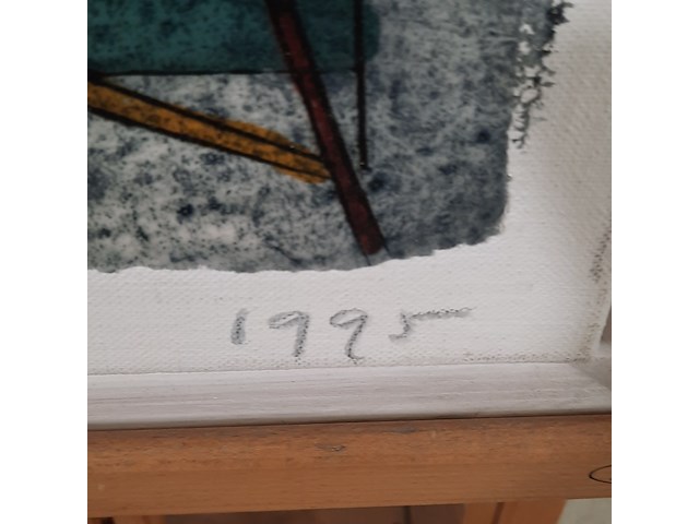 Druk op canvas, wim zurné, hekwerk 26/30, 1995 - afbeelding 7 van  9