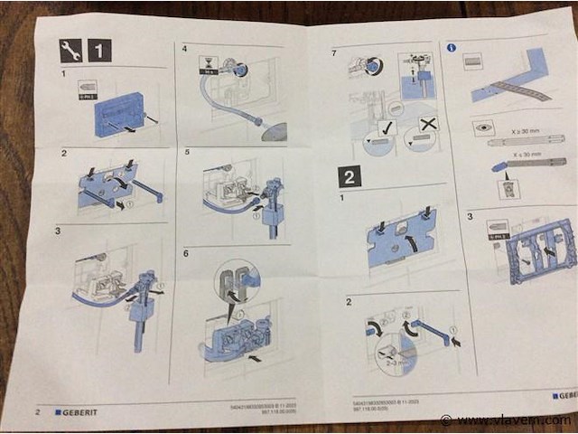 Drukknopen wc geberit - afbeelding 2 van  3