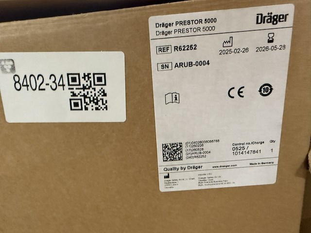 Druktest apparaat tbv volgelaatmasker, dräger, prestor 5000 - afbeelding 4 van  12