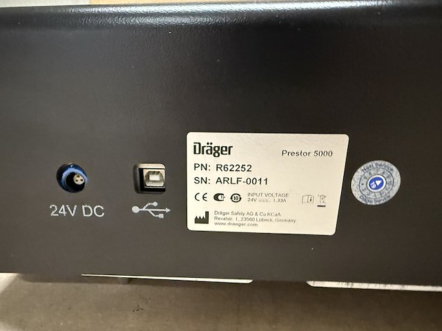 Druktest apparaat tbv volgelaatmasker, dräger, prestor 5000 - afbeelding 10 van  12