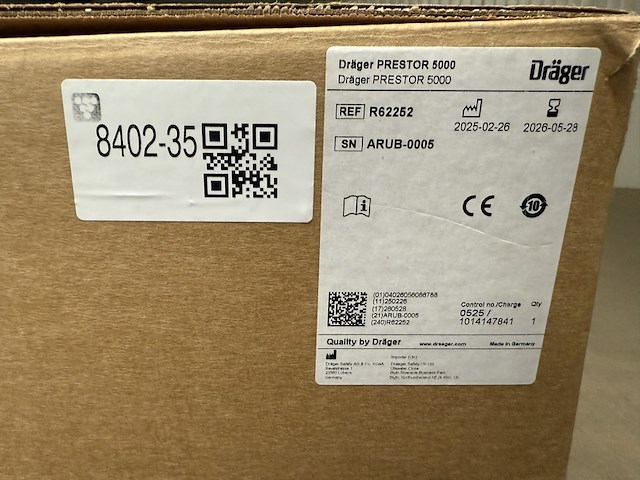 Druktest apparaat tbv volgelaatmasker, dräger, prestor 5000 - afbeelding 4 van  12