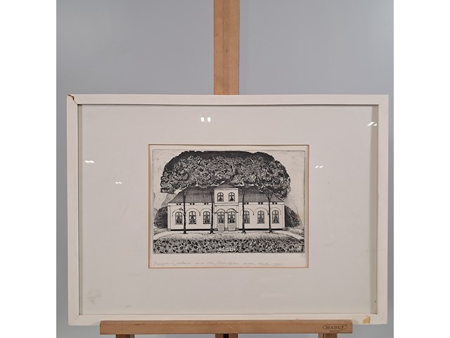 Drukwerk in lijst, erna van mondfrans, broager 8/15, 1975 - afbeelding 1 van  9