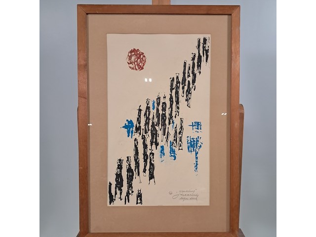 Drukwerk in lijst, j. kraanen, wandeling 6/8 - afbeelding 1 van  8