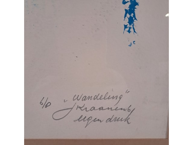 Drukwerk in lijst, j. kraanen, wandeling 6/8 - afbeelding 4 van  8