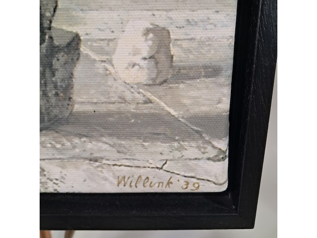 Drukwerk in lijst, reproductie van carel willink, simon de pilaarheilige - afbeelding 4 van  6