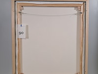 Drukwerk in lijst, reproductie van ina van zyl, lady taking a drink - afbeelding 5 van  5