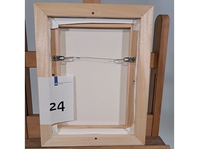 Drukwerk in lijst, reproductie van mondriaan, vuurtoren bij westkapelle - afbeelding 4 van  4